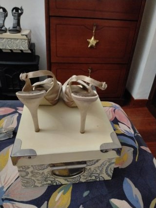 Zapatos de fiesta dorados