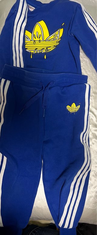 Chándal Adidas niño azul y amarillo