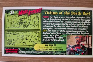 Mars Attacks! Topps Widevision Cartas 1996
