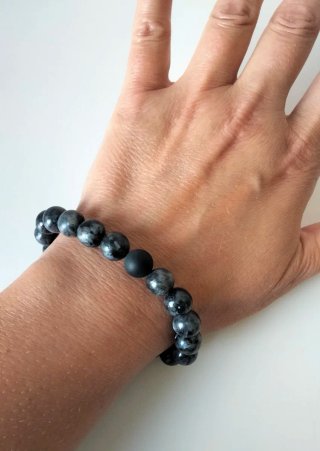 Bracciale donna labradorite e onice