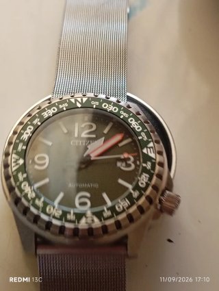 Orologio Citizen Automatico Verde/Argento
