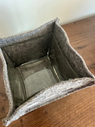 Porta-pincéis de feltro feito à mão