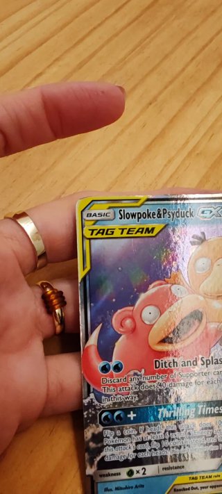 Carta Pokémon Slowpoke & Psyduck GX TAG TEAM