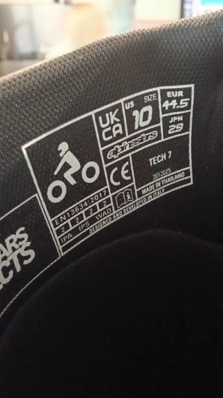 Botas Alpinestars Tech 7 - Tamanho 44.5