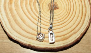 Lote 2 collares choker cadenas brillantes uno 925