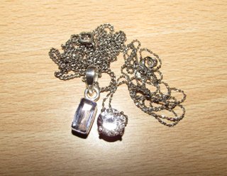 Lote 2 collares choker cadenas brillantes uno 925