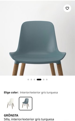 Silla Ikea GRÖNSTA gris azulada