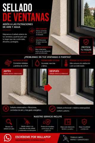 Sellado profesional de ventanas y puertas