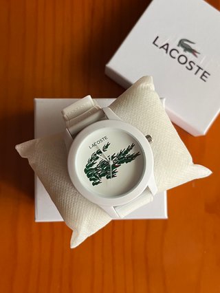 Reloj Lacoste Blanco con Cocodrilo Verde