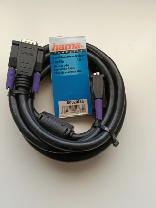 Cable Hama VGA 1.8m 15p/15p