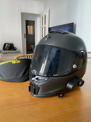 Casco Scorpion Exo R1 Carbon Air M + Intercom