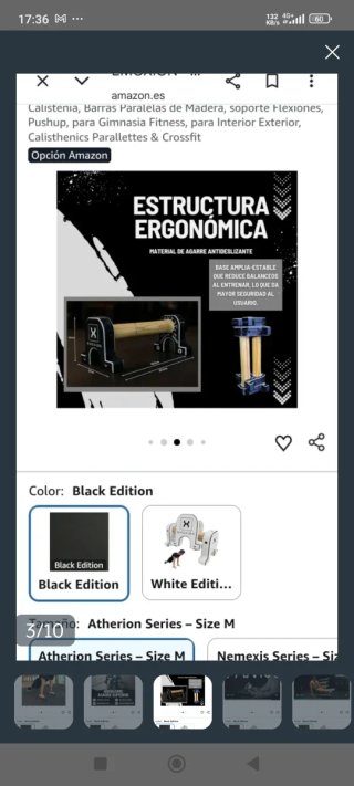 Paralelas Emoxion Talla M sin estrenar