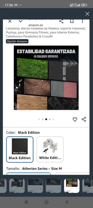 Paralelas Emoxion Talla M sin estrenar