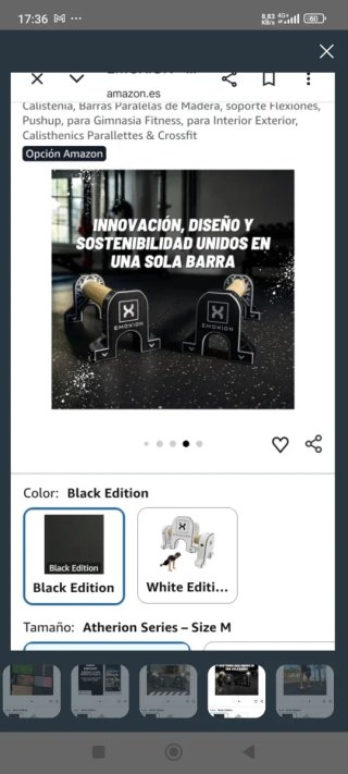 Paralelas Emoxion Talla M sin estrenar