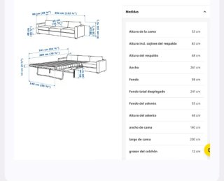 Sofá cama 5 plazas gris. Como nuevo. Limpio