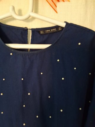 Blusa Zara Perlas Talla M
