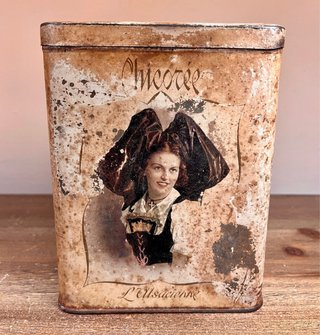 Antiguo trío de latas francesas Balland c. 1920