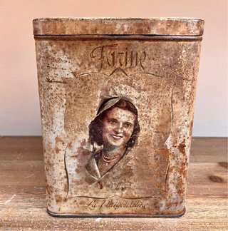 Antiguo trío de latas francesas Balland c. 1920