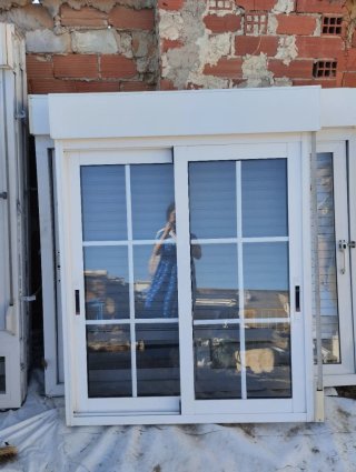 Ventana climalit corredera aluminio blanca