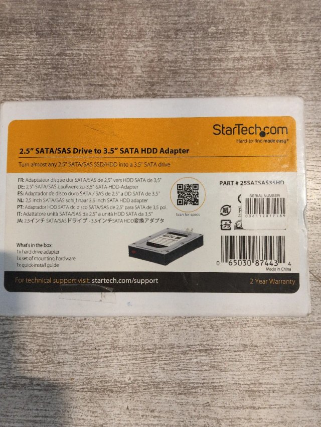 StarTech Caja SATA para HDD/SSD de 2,5 a 3,5in