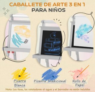 Pizarra infantil 3 en 1