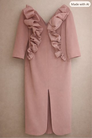 Vestido rosa de fiesta, una puesta