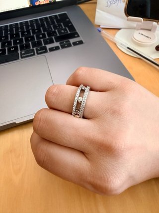 Anillo plata con circonitas
