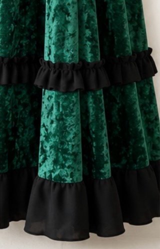 Vestido de Flamenco Verde Terciopelo