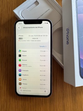 iPhone 12 Morado 128GB + Caja + Cargador Perfecto!