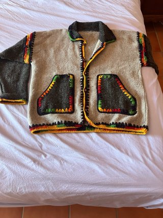 Chaqueta Peruana Tejida Multicolor Talla Única