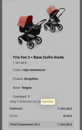 Bugaboo Fox 3 + Nuna Turtle Air
