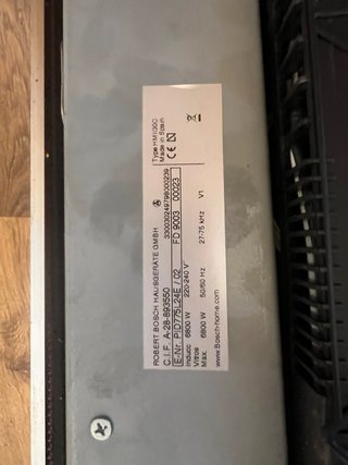 Placa Inducción Bosch PID775L24E Para piezas
