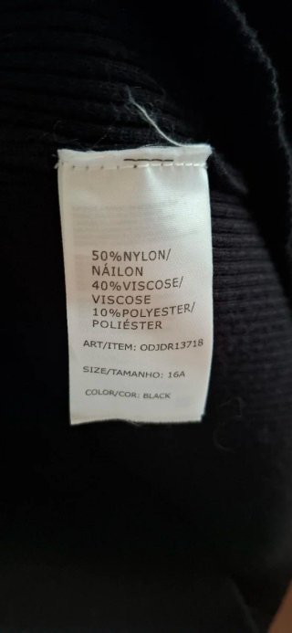 Vestito Odi et Amo nero collo alto taglia unica