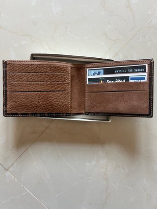Billetera hombre piel cocodrilo marrón