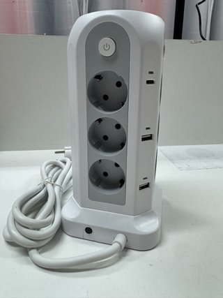 Regleta 3 enchufes + 2 USB + 1 USB-C