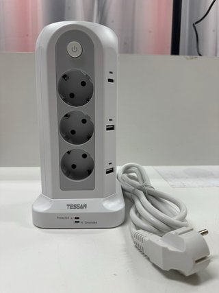 Regleta 3 enchufes + 2 USB + 1 USB-C