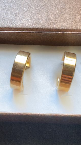 Pendientes vintage chapados en oro