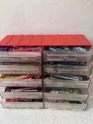 Cajonera organizadora de hilos para bordar