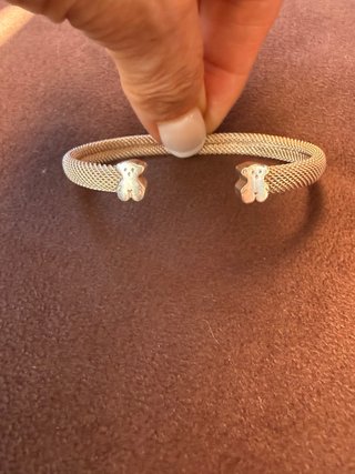 Pulsera Tous Plata Osito Malla