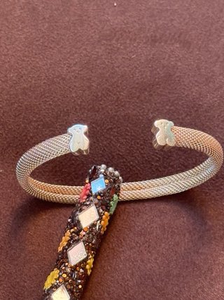 Pulsera Tous Plata Osito Malla