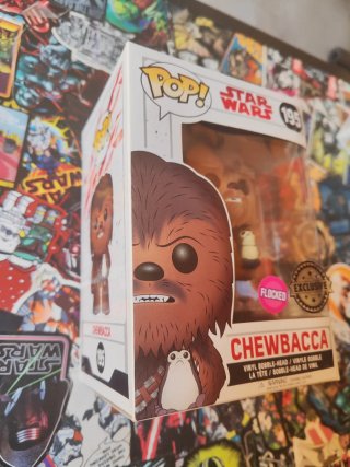 Funko Pop Star Wars Chewbacca 195 Flocked Exclusiv