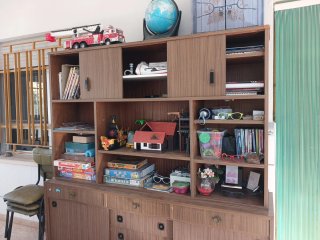 Mueble Comedor Madera Estantes Cajones