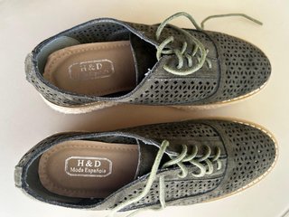 Zapatillas esparto plataforma verde