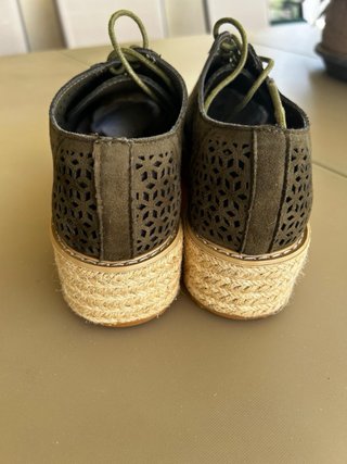 Zapatillas esparto plataforma verde