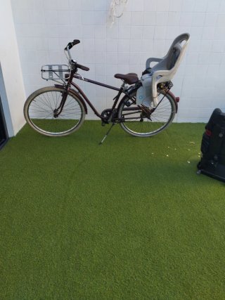 Bicicleta Elops 500 con silla infantil