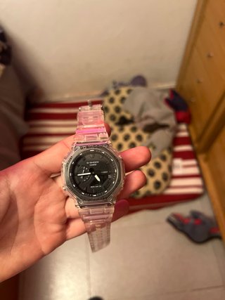 Reloj Casio G-Shock Transparente Rosa Negro