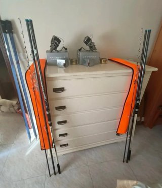 Equipo de pesca Shimano Ultegra y canas battelship