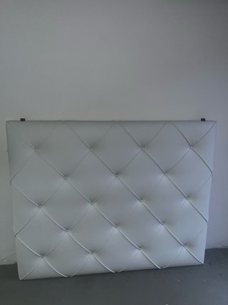Cabecero Cama Blanco 150cm Piel Sintética