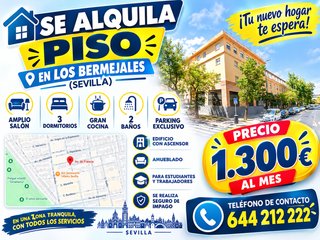 ALQUILER PISO AMUEBLADO +PARKING BERMEJALES