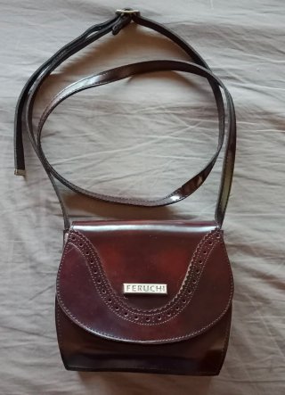 Bolso vintage de piel FERUCHI – Marrón